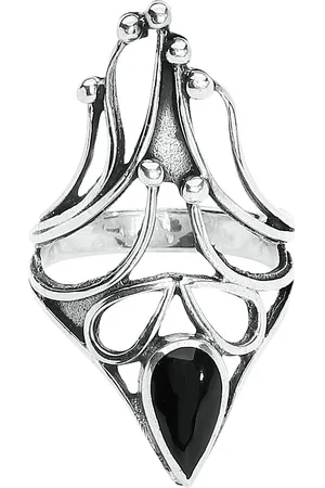 etNox Bague Gothic de - Onyx Noir