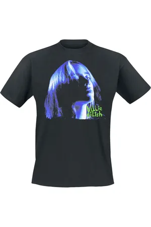 Billie Eilish T-Shirt Manches courtes de - Neon Blue Shadow