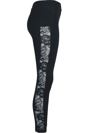 Urban classics Legging de - Leggings Bandes Dentelle