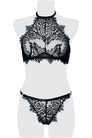 Grey Velvet Sous-vêtement Gothic de - Ensemble Cami Dentelle 2 Pièces