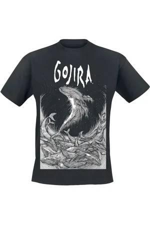 Gojira T-Shirt Manches courtes de - Woodblock Whales