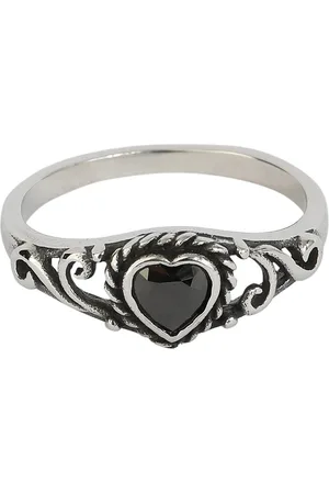 etNox Bague Gothic de - Black Heart