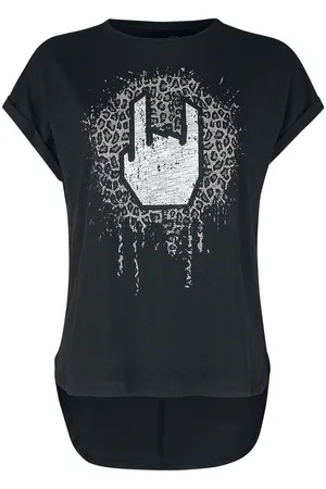 Collection EMP Stage T-Shirt Manches courtes de - T-shirt avec rock hand & imprimé léopard