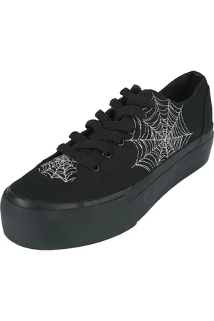 Gothicana Baskets Gothic de - Baskets Basses Plateforme Broderies Toiles d