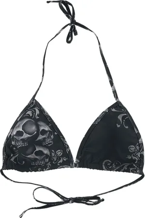 EMP Haut de bikini de - Haut De Bikini Triangle Imprimé Crâne
