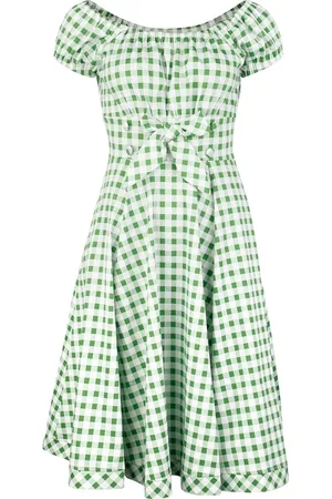 H&R London Robe mi-longue de - Gemma Gingham Swing Dress