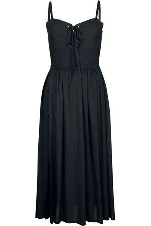 Gothicana Robe longue Gothic de - Robe avec Détails Dentelle Crochetée