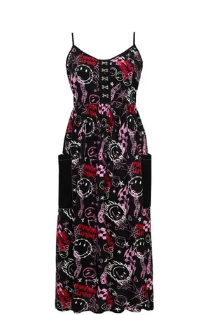 Hell Bunny Robe longue de - x Smiley Originals Riot Dress