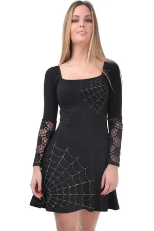 Outer Vision Robe courte Gothic de - Spider Webs