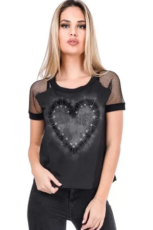 Outer Vision T-Shirt Manches courtes de - Safety Pin Heart