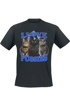 Tierisch T-Shirt Manches courtes Fun de - I love pussies