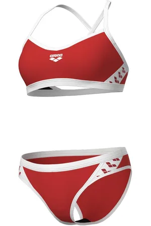 Arena Maillot de bain 2 pièces croisé dos uni femme Icons