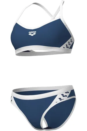 Arena Maillot de bain 2 pièces croisé dos uni femme Icons