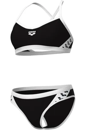 Arena Maillot de bain 2 pièces croisé dos uni femme Icons