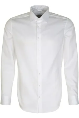 Seidensticker T-shirt col tunisien manches longues 38
