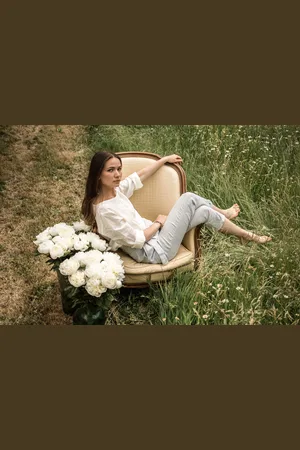 FOLIEDULIN Pantalon En Lin Eucalyptus Taille Haute // 100% Lin// Confection Artisanale