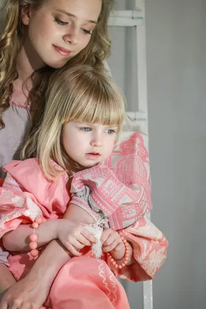 FOLIEDULIN Robe Brodée Fille Lin Bohème Confection Artisanale