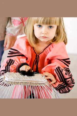 FOLIEDULIN Robe Brodée Lin Fille Confection Artisanale