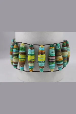 lafabriquedeCadot Bracelet Manchette Vert Et Turquoise