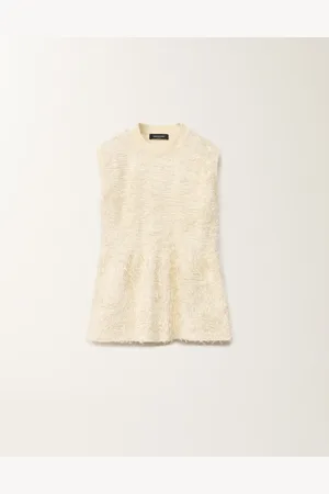 Fabiana Filippi Pull Effet Effiloché En Viscose, Mastic