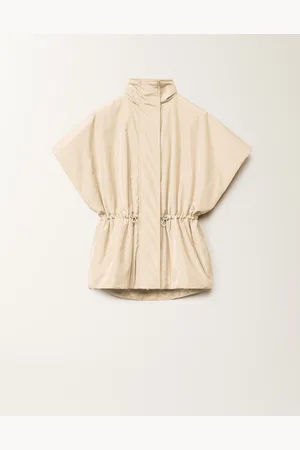 Fabiana Filippi Cape Courte En Taffetas Technique, Vanille