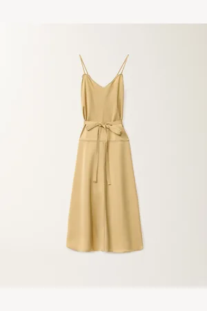 Fabiana Filippi Robe Nuisette En Satin De Viscose, Or