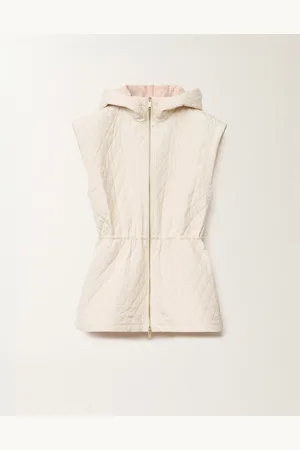 Fabiana Filippi Gilet En Taffetas Technique, Vanille