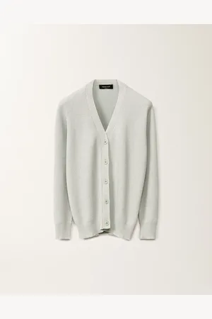 Fabiana Filippi Cardigan En Coton Biologique Et Lurex, Vert D’eau