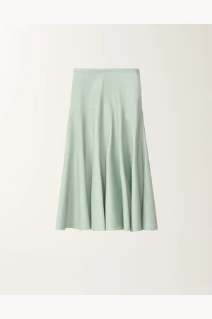 Fabiana Filippi Jupe En Cuir Nappa, Vert D’eau