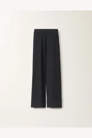 Fabiana Filippi Pantalon En Coton Et Lin À Paillettes, Nuit