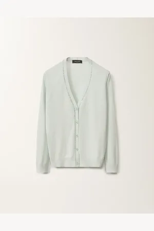 Fabiana Filippi Cardigan En Coton Biologique, Vert D’eau