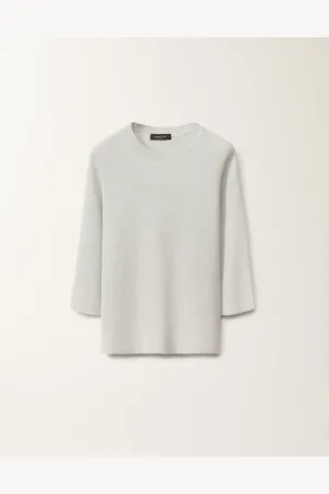 Fabiana Filippi Pull En Coton Biologique Et Lurex, Vert D’eau