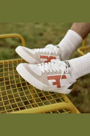 Faguo Tennis basses blanches & terracotta &