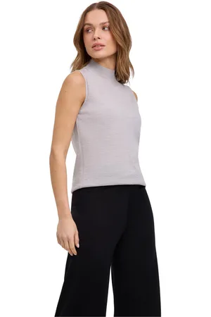 Falke Femmes Pull sans manche col montant