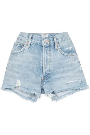 AGOLDE Short en jean à effet usé