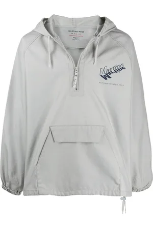 MARTINE ROSE Coupe-vent zippé à logo imprimé