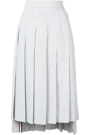 Thom Browne Jupe Seersucker plissée
