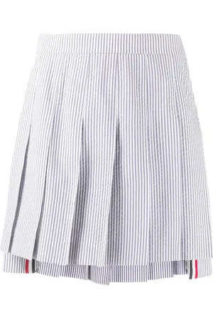 Thom Browne Minijupe plissée en seersucker