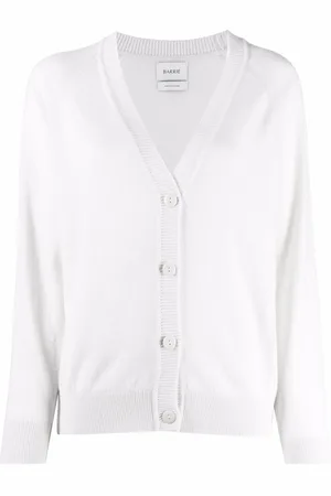 Barrie Cardigan en cachemire à bords nervurés