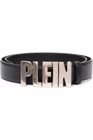 Philipp Plein Ceinture en cuir à plaque logo
