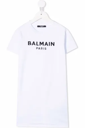 Balmain Robe à logo imprimé