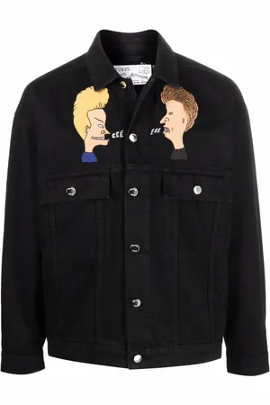 Etudes Veste en jean à imprimé graphique