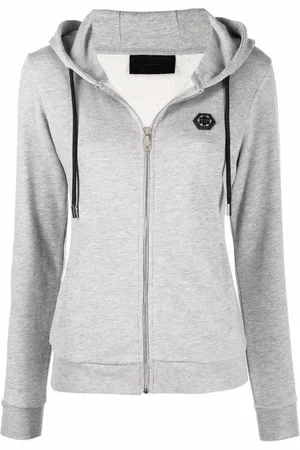 Philipp Plein Hoodie zippé à logo appliqué