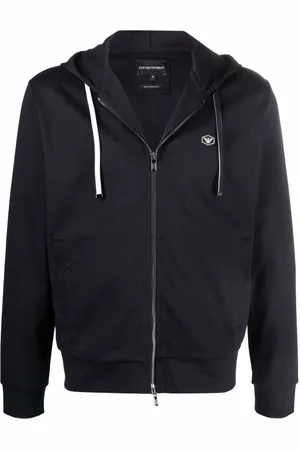 Emporio Armani Hoodie zippé à patch logo