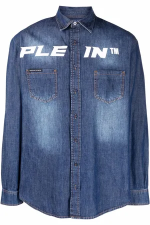 Philipp Plein Chemise en jean à logo