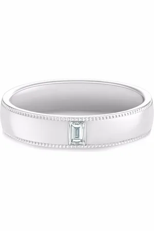 De Beers Bague DB Classic Wide Court Poinçon ornée de diamants