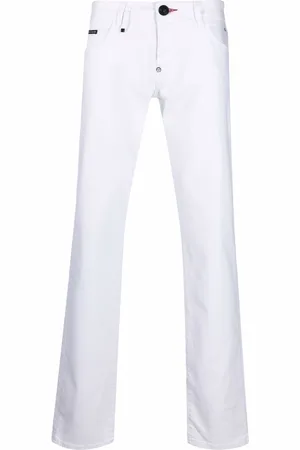 Philipp Plein Jean droit à taille mi-haute