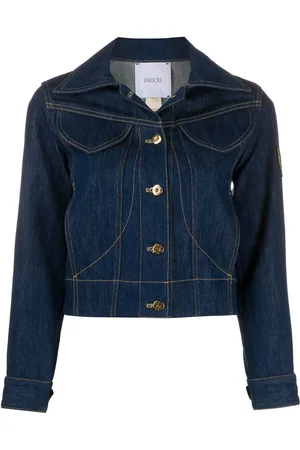 Patou Veste en jean à logo brodé