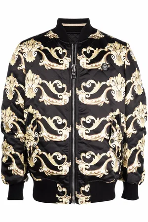 Philipp Plein Veste bomber matelassée à imprimé gothique