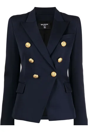 Balmain Blazer Laine à boutonnière croisée